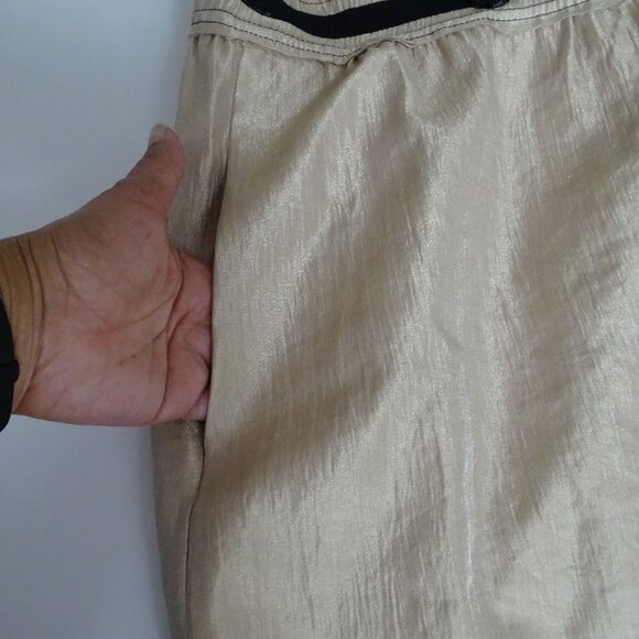 To The Max Gold Double Breasted Midi Dress Women Size S Pockets Collared - Picture 4 of 14